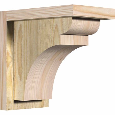Ekena Millwork Yorktown Rough Sawn Corbel w/Backplate, Douglas Fir, 6"W x 10"D x 10"H COR06X10X10YOR01RDF